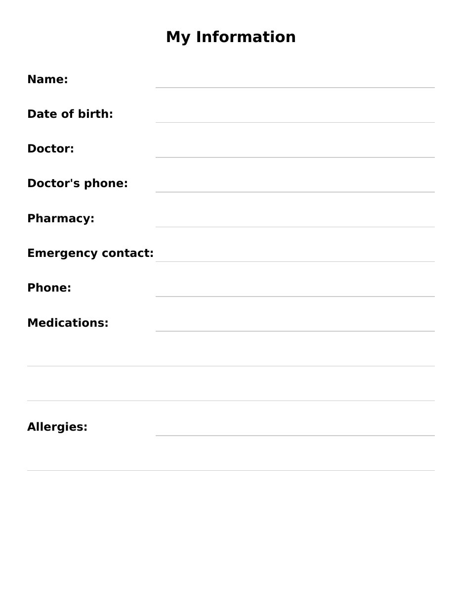 Blood Pressure Log page preview