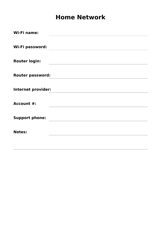 Password Log Book page preview