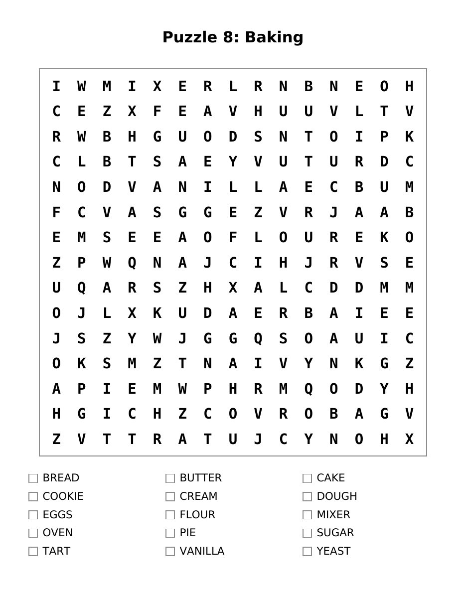 Large Print Word Search page preview